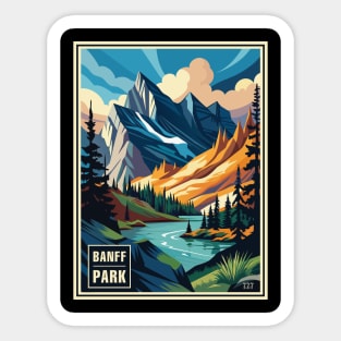 Retro Banff National Park Sticker